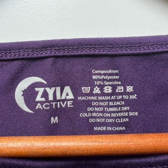 Zyia Active Eggplant Purple Crop top - Picture 3 of 3